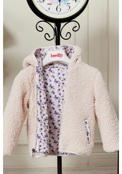 Benitto Kids Çift Taraflı Kız Bebek Çocuk Mont 51344 Mor