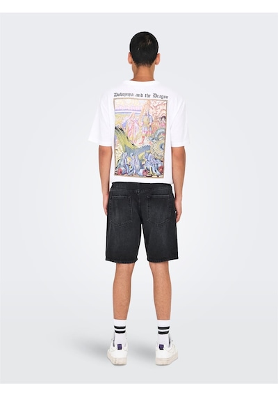 Only & Sons Onsedge Black 2047 Taı Dnm Shorts Noos Erkek Siyah Şort - 22032047