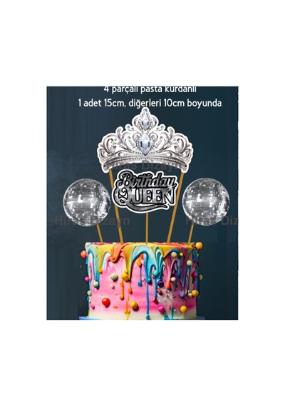 40 Parça Disco Topu Birthday Queen Happy Birthday Doğum Günü Süsü Banner Pasta Cupcake Kürdanı Kokteyl Kürdan Söz Nişan Doğum Günü Kokteyl Davet Ve Sunum Pasta Süsü Süsleme Kalın Kağıt