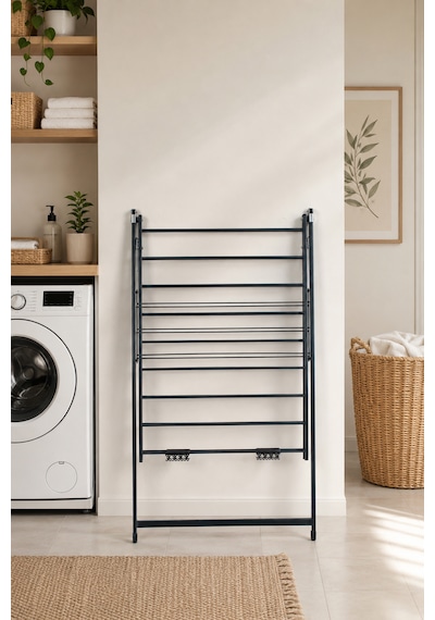 Perilla 17062 Fit Katlanabilir Çamaşır Kurutmalık 15 Metre Asma Alanı 50 Kg Taşıma Kapasiteli Antrasit