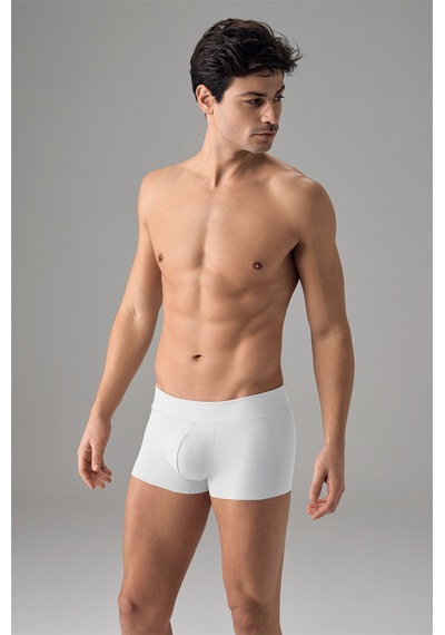 Doreanse Erkek Dikişsiz Mini Paça Boxer 1749 - Beyaz