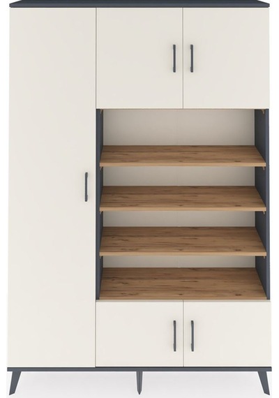 Arges Dolap 10 Raflı 5 Kapaklı 132x30x195 Antrasit-aytaşı/çam Antrasit Arges Dolap 10 Raflı 5 Kapaklı 132x30x195 Antrasit-aytaşı/çam Antrasit