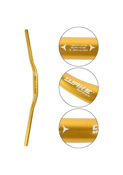 Wake Alüminyum 31.8 780 Mm Riser Mtb Gidon Bisiklet Gidonu Gold Sarı