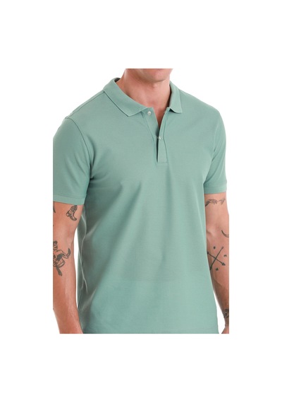 Hatemoğlu Yeşil Regular Fit Merserize Polo Yaka Pamuklu Tişört 35362024c021 Yşş Yeşil