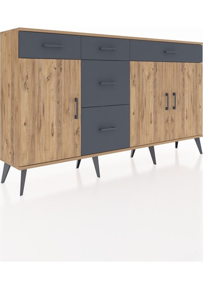 Arges Konsol 2 Raflı 5 Çekmeceli 3 Kapaklı 176x30x99 Çam-çam/antrasit Atlas Çam/antrasıt - Atlas Çam Arges Konsol 2 Raflı 5 Çekmeceli 3 Kapaklı 176x30x99 Çam-çam/antrasit Atlas Çam/antrasıt - Atlas Çam
