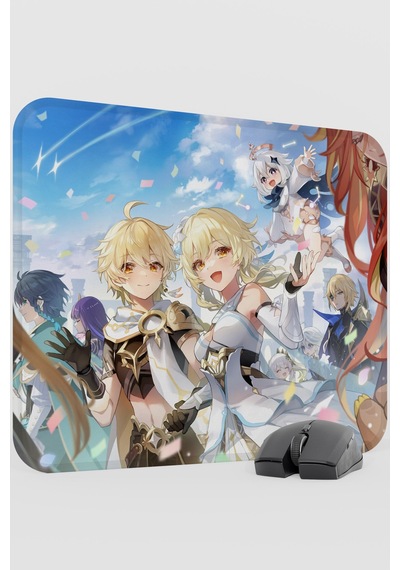 Aether Lumine Genshin Impact Anime Gacha V3 - 48x40 Xl Gaming Mouse Pad Fare Altlığı