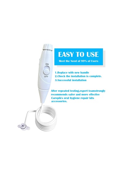 Ağız Hijyeni Aksesuarları Yedek Hortum Ve Kulp Parçaları, Waterpik' Oral Irrigator Wp-100 Wp-300 Wp-660 Wp-900 İle Uyumlu, 1 Saplı Hortum Paketi