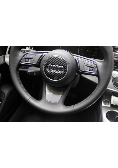Audi A4 S Line Direksiyon Altı Krom Metal 3M Logo
