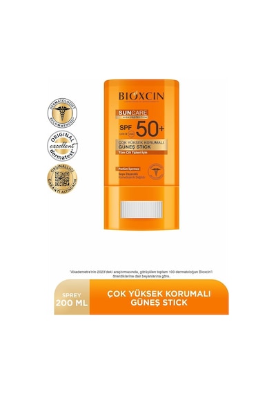 Bioxcin Sun Care Stick SPF 50 Hassas Bölgeler İçin Yüksek Korumalı Güneş KremiDry Touch, Mat