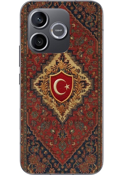 Honor 600 Uyumlu Türkiye Bayraklı Halı Baskılı Silikon Kılıf Renkli