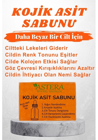 Kojic Asit Sabunu, Zerdeçal Ve Kojik Asit İçeren Leke Karşıtı Beyazlatıcı Kojik Asit Sabunu