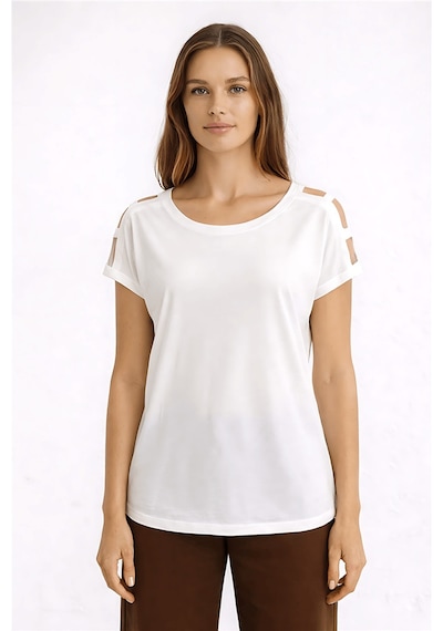 Fashion Friends Bayan T Shirt 26y0195k1 Beyaz