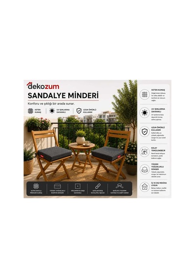 Comfort Plus Sandalye Koltuk Minderi 40x40 Bağcıklı Fermuarlı Yıkanabilir Balkon Bahçe Minderi 4 Lü Antrasit 4 Lü Comfort Plus Sandalye Koltuk Minderi 40x40 Bağcıklı Fermuarlı Yıkanabilir Balkon Bahçe Minderi 4 Lü Antrasit 4 Lü