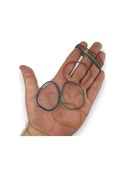 Ekoset 500 Adet Renkli Para Lastiği Karışık 4 Renk 70 MM