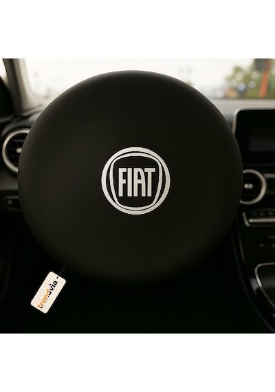 Fiat Araba Penye Kumaş Direksiyon Kılıfı Siyah - Direksiyon Koruyucu Kılıf Siyah