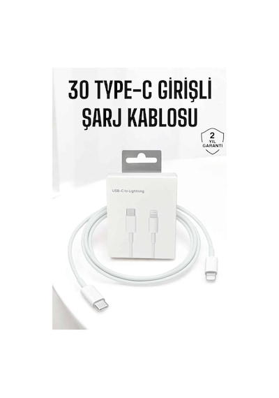 Muratech Iphone Uyumlu İos Uyumlu Lightning Hızlı Şarj Tye C Lightning Şarj Kablosu