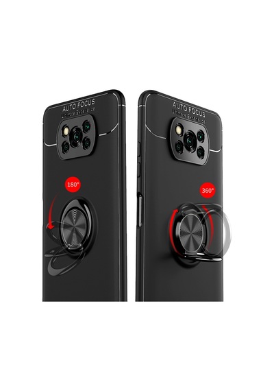 Xiaomi Poco X3 Nfc Kilif Lens Yüzüklü Tam Korumali Silikon Kapak 464176516