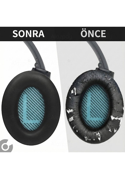 Bose Qc2 Pedi Qc25 Ae2 Ae2i Ae2w Qc2 Qc15 Qc35 Qc35ii Uyumlu Yumuşak Kulaklık Sünger Yastığı Pedi Mavi Siyah