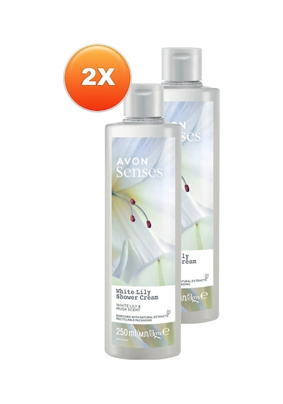 Avon Senses White Lily Beyaz Zambak Kokulu Duş Jeli  2 x 250 ML