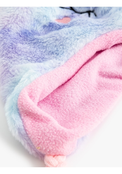 Koton Peluş Kulak Kapaklı Bere Çene Altından Bağcıklı Multıcolor 5wkg50016aa Mavi