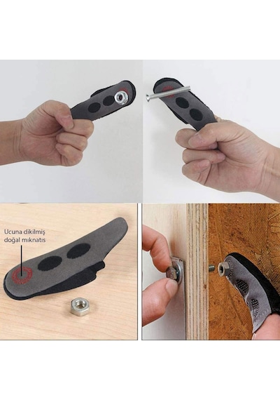 Rox Wood 0073 Manyetik Vida Tutucu Parmak Ucu Eldiveni