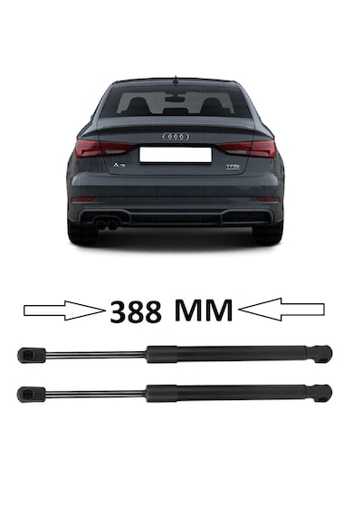 Audi A3 Sedan 2013-2019 Uyumlu Sağ + Sol Takım Bagaj Amortisörü 2 Adet 388mm 8v5827919 Bagaj Amortisör