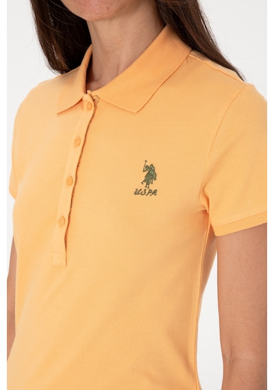 U.S. Polo Assn. Kadın Turuncu Basic Polo Yaka Tişört 50300896-VR202