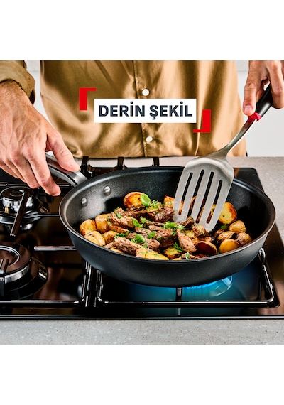 Tefal Experience Fusion Core 9x Tava - 20 Cm 001 Siyah
