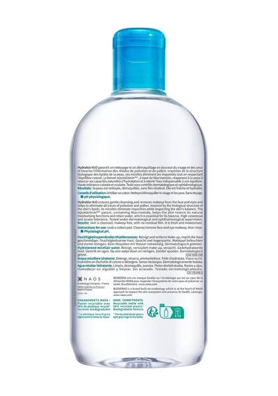 Bioderma Hydrabio H2o Kuru Ciltler İçin Nemlendirici Micellar Makyaj Temizleme Suyu Yüz Ve Göz Çevresi Kullanımına