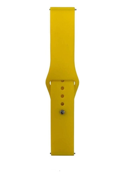 Huawei Gt2 42mm Band Serisi 20mm Klasik Kordon Silikon Strap Kayış-sarı