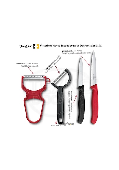 Victorinox Meyve Sebze Soyacak Ve Doğrama Bıçağı Seti Ms11