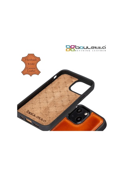 Bouletta Apple İphone 13 Mini Uyumlu Deri Arka Kapak Rst2ef Taba