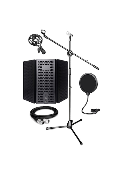Lastvoice Pf-30x Mikrofon Standı Yalıtım Paneli Xlr Kablo Pop Fil