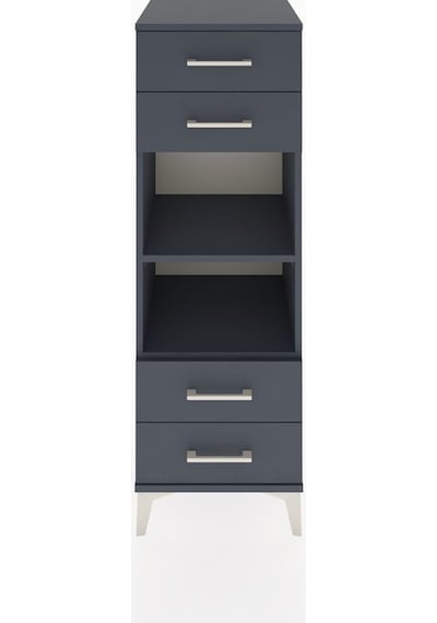 Hyperion Dolap 2 Raflı 4 Çekmeceli 44x44x134 Antrasit-antrasit Antrasit
