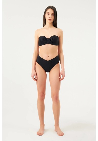 Eros Kaplı Straplez Bikini Takımı Siyah