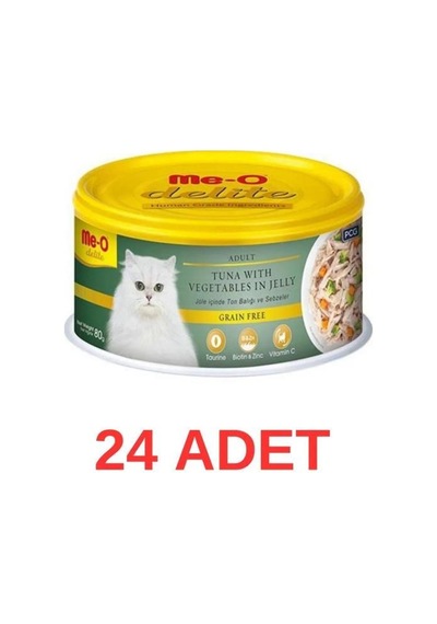 Me-O Delite Ton Balıklı Sebzeli Tahılsız Kedi Konservesi 24 x 80 G