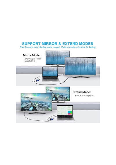 Maxgo 3120 Usb Type C To Hdmi Vga 3.1 Çevirici Dönüştürücü Kablo Adaptör