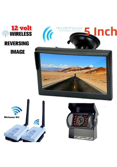 5 Monitör Kablosuz Görüntü Aktarıcı Bus Kamera Seti