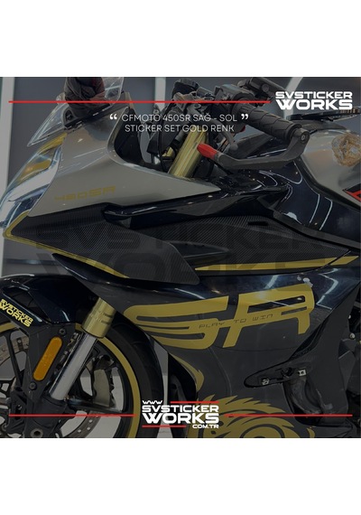 Cfmoto 450sr Grenaj Sticker Sağ Sol Gold Renk New Design Diğer