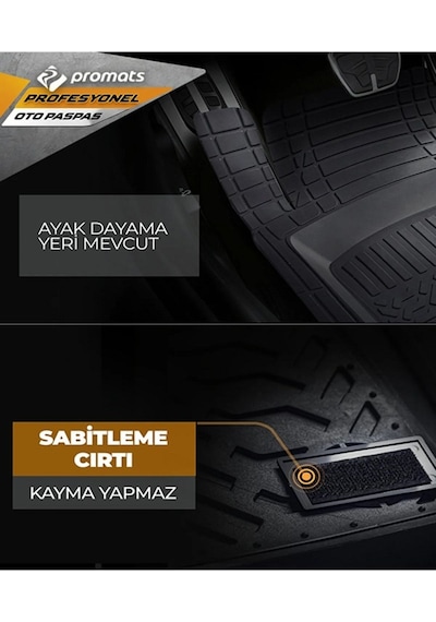 Renault Clio 5 2020 Sonrası Oto Paspas Profesyonel 4d Siyah
