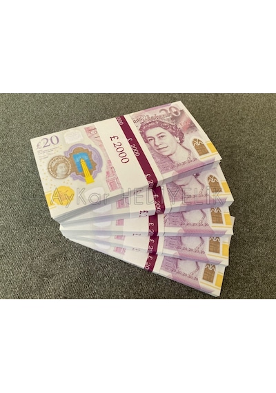 300 ADET 20 STERLİN BANKNOT POUND PARA GEÇERSİZ DÜĞÜN İÇİN PARALA