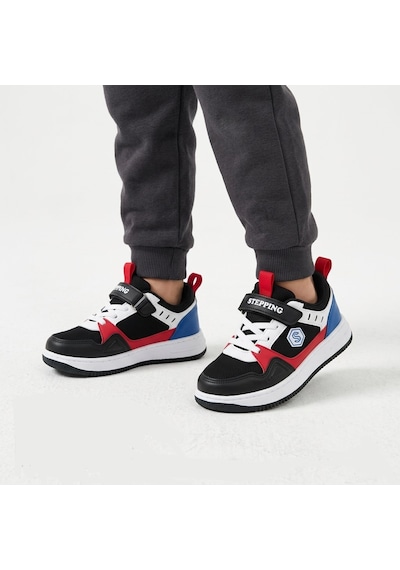 Hayo Çocuk Cırtlı Rahat Hafif Günlük Sneaker Spor Ayakkabı Siyah - Kırmızı