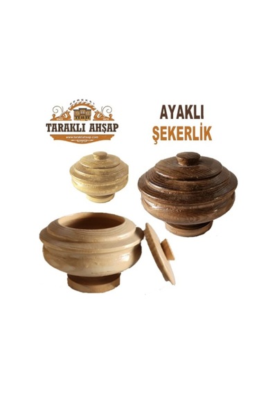 2 Li Ayakli Şekerlik Ahsap