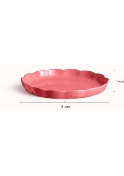 Emile Henry Made İn France Seramik Yuvarlak Tart Tabağı, Madeleine Koleksiyonu. 31 Cm X 4,1 Cm, Gül Şekeri Çok Renkli Emile Henry Made İn France Seramik Yuvarlak Tart Tabağı, Madeleine Koleksiyonu. 31 Cm X 4,1 Cm, Gül Şekeri Çok Renkli