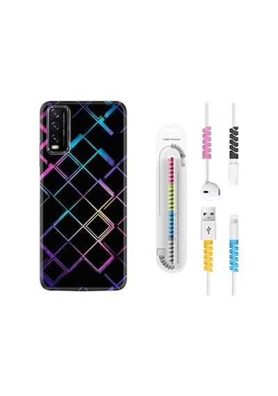Vivo Y20S Kılıf Kablo Koruyuculu Şekiller 1681
