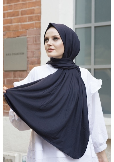 Unika Boutique Şal Penye Ozel Dıkıslı Uzun Mevsımlık Pıerparıs Koyu Lacivert