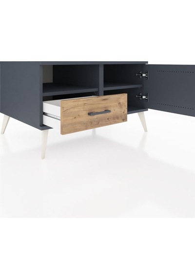 Kronos Şifonyer 2 Raflı Tek Çekmeceli Tek Kapaklı 88x59x48 Antrasit-antrasit/çam Antrasit/çam Kronos Şifonyer 2 Raflı Tek Çekmeceli Tek Kapaklı 88x59x48 Antrasit-antrasit/çam Antrasit/çam