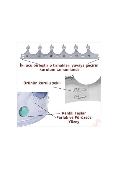 Plastik Kral Tacı - Gümüş