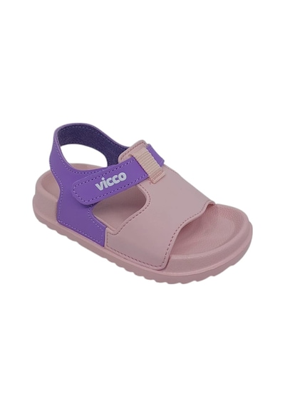 Vicco Sevan Bebek Kız Çocuk Cırtlı Sandalet Ayakkabı Pudra