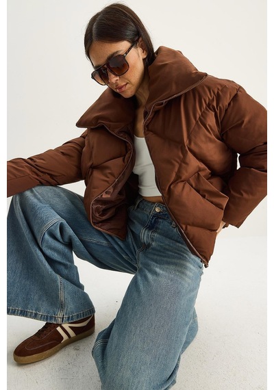 Shade Kadın Oversize Şişme Mont 10191065 - Acı Kahve Kahverengi
